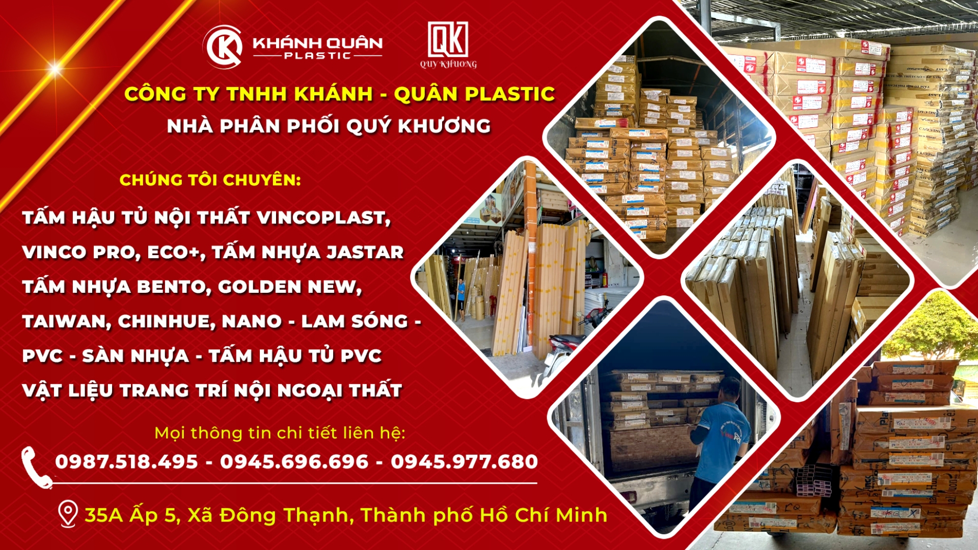 Khánh Quân Plastic - Nhà phân phối nhựa nội thất hàng đầu TPHCM