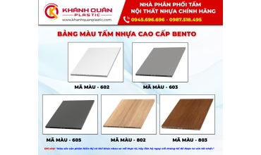 Bảng màu tấm nhựa cao cấp BENTO