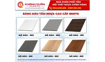 Bảng màu tấm nhựa cao cấp BENTO
