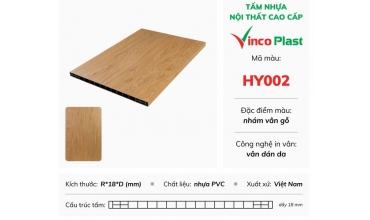 Tấm nhựa Vinco Plast dán da HY002