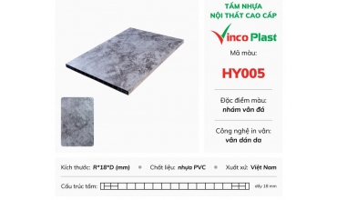 Tấm nhựa Vinco Plast dán da HY005