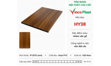 Tấm nhựa Vinco Plast dán da HY38