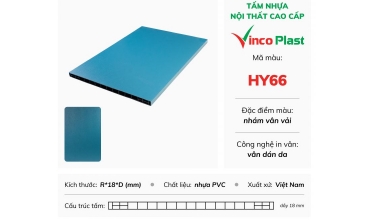 Tấm nhựa Vinco Plast dán da HY66