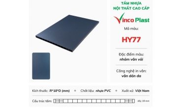 Tấm nhựa Vinco Plast dán da HY77