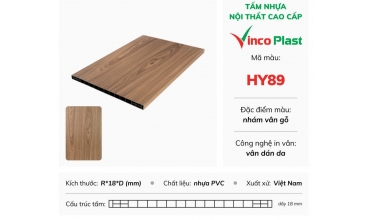 Tấm nhựa Vinco Plast dán da HY89