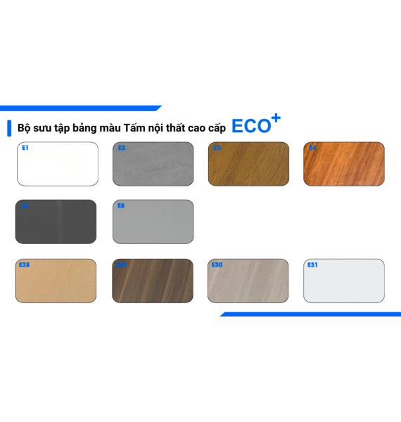 Tấm nội thất ECO+ Màu E1 Trắng tinh khiết