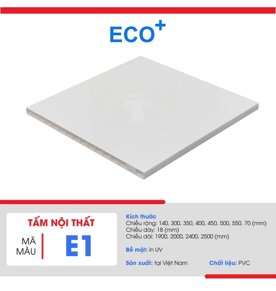 Tấm nội thất ECO+ Màu E1 Trắng tinh khiết