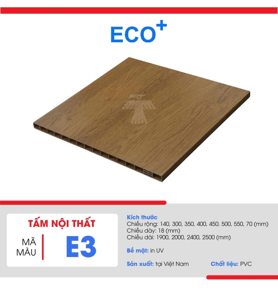 Tấm nội thất ECO+ Màu E3 Gỗ vàng nâu